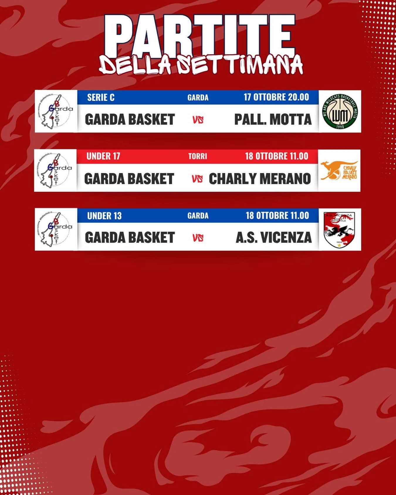 PARTITE DELLA SETTIMANA